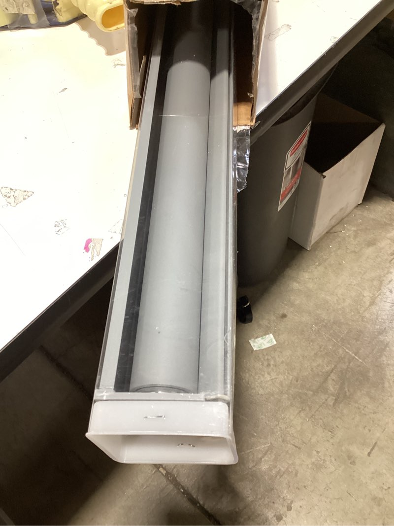 Condition photo showing Good Condition for persilux blackout roller blinds for windows, cordless free-stop roller shades with valance, thermal insulated fabric window blinds, uv protection shades for home and bedroom (grey,35" w x 64" h) 35"w x 64"h grey