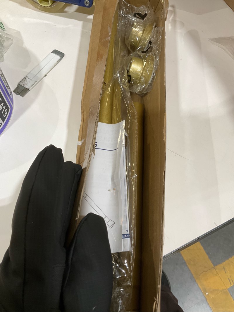 Condition photo showing Good Condition for AIZESI Gold Tension Curtain Rod 30-63Inch 1PCS,Spring Tension Rod No Drilling Non-Slip Adjustable Tension Curtain Rod,Spring Loaded Rod Extendable Tension Rod For Windows Doorway Bedroom Gold-1PCS 30"-63"