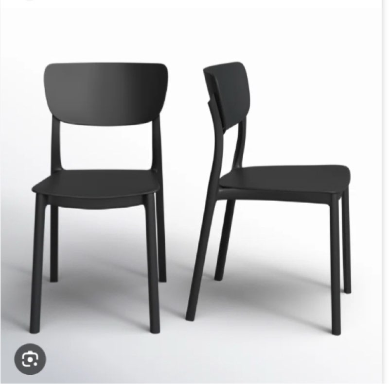 Farrah Outdoor Stacking Dining Side Chair ( set of 3)