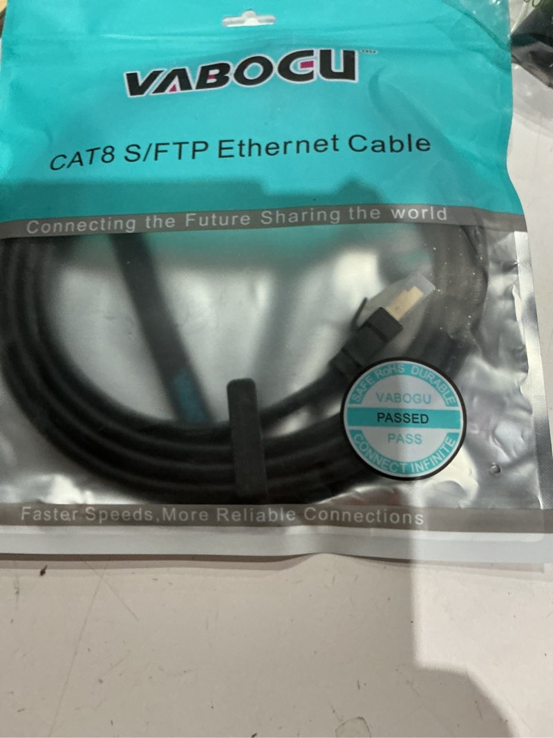 Condition photo showing Good Condition for vabogu cat 8 ethernet cable 6ft, heavy duty 26awg high speed 40gbps 2000mhz, gold plated rj45 shielded, weatherproof indoor & outdoor lan cable for gaming pc ps5 xbox modem router 6ft-cat8