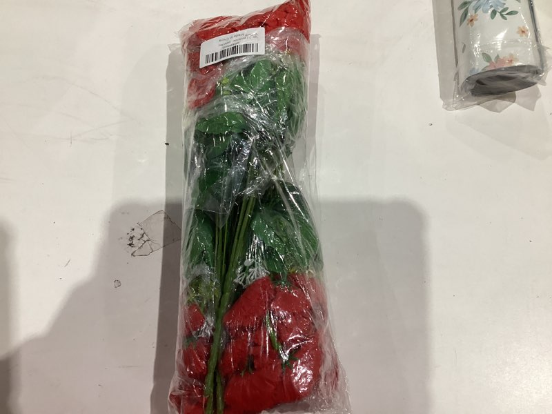 Condition photo showing New/Like New for CURTEK 6 Bunches Bouquet of Artificial Silk Flower Carnations 14.2inch Fake Carnations Plastic Flowers 12 Flower Heads Per Bunch for Home Wedding Party Decoration (Red), RZHKNXHS6