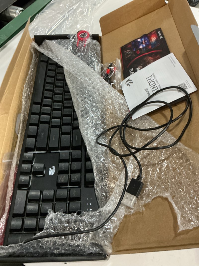 Condition photo showing Good Condition for Redragon Mechanical Gaming Keyboard Wired, 11 Programmable Backlit Modes, Hot-Swappable Red Switch, Anti-Ghosting, Double-Shot PBT Keycaps, Light Up Keyboard for PC Mac Wired RGB LED