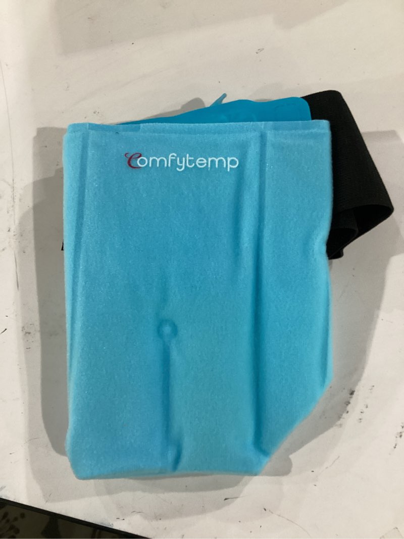 Condition photo showing Good Condition for comfytemp ankle foot ice pack wrap for plantar fasciitis relief, ankles brace for sprain, heel spur, swelling, achilles tendonitis, cold bag for injuries reusable, hot cold compress, 1 pack (blue) blue large(1 pack) 1.0