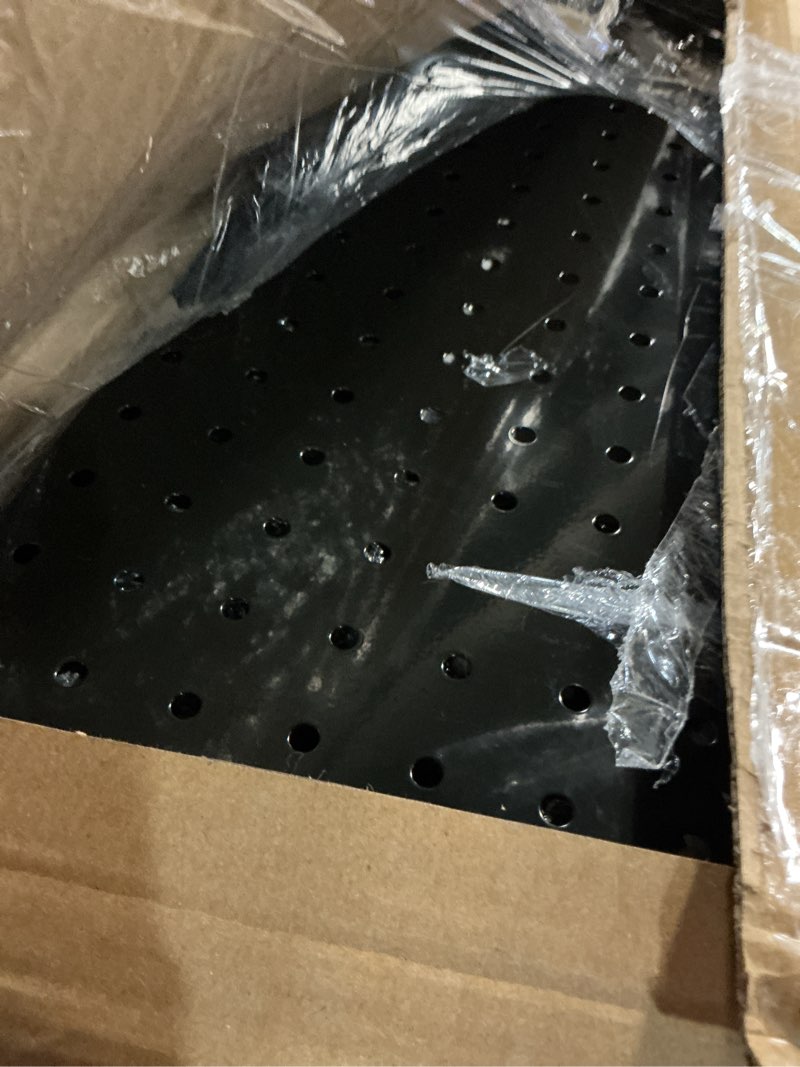 Condition photo showing Good Condition for pbhepj 6 pcs metal pegboard panels, heavy duty peg boards for garage and garden tool storage, includes drywall anchors and screws kits, black black 72" x 24"
