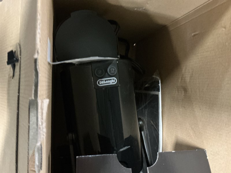 Condition photo showing As Is for nespresso inissia espresso machine by de'longhi,24 oz, black machine only black