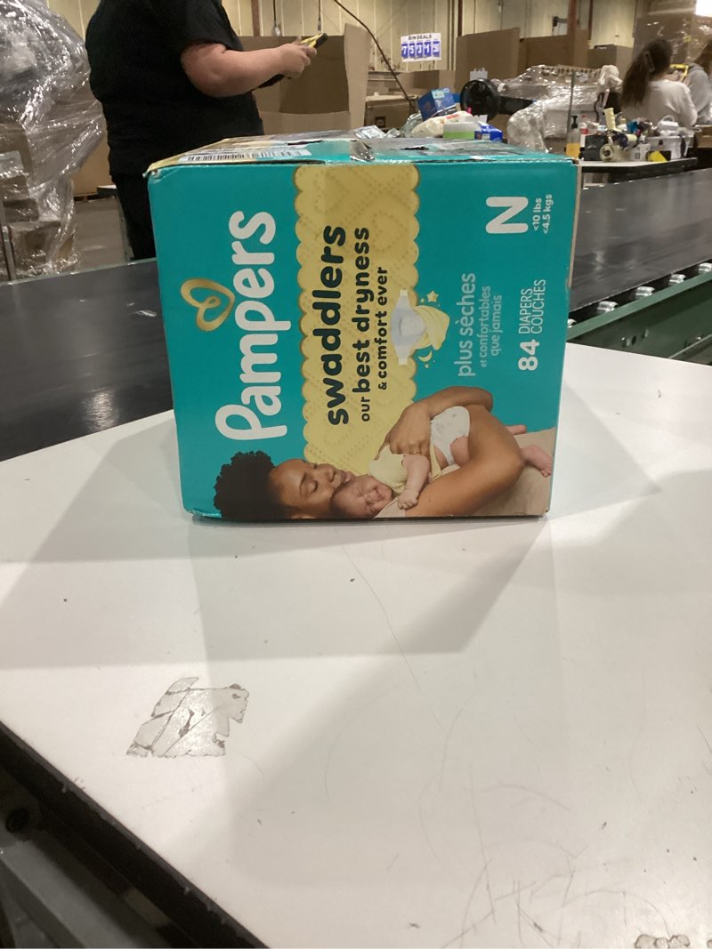 Condition photo showing New/Like New for Pampers Swaddlers Diapers, Size 0 (up to 10 lbs), 84 Count, Absorbent, Keeps Baby Dry and Comfortable, Skin Safe Disposable Baby Diaper (Packaging May Vary) Newborn 84