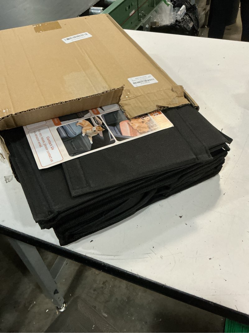 Condition photo showing Good Condition for car seat extender for dogs, backseat & frontseat extender for large dog up to 180 lbs, foldable seat gap filler for most cars with detachable lid black-m-19 x 11x 13.3 in-(up to 180lbs)