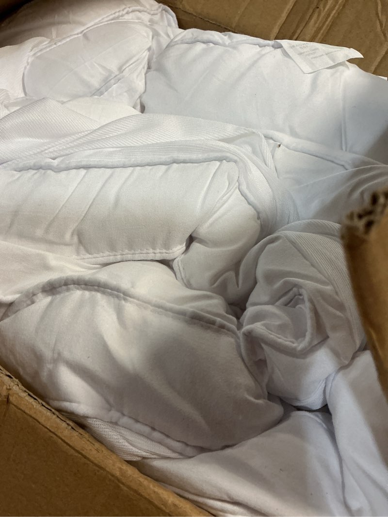 Condition photo showing As Is for ELEMUSE Queen Mattress Topper for Back Pain, Extra Thick Mattress Pad Cover, Plush Soft Pillowtop with Elastic Deep Pocket, Overfilled Down Alternative Filling White Queen