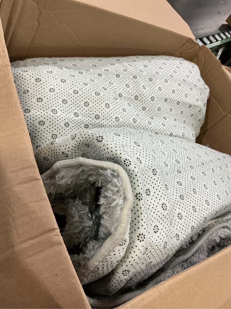 Condition photo showing As Is for (Similar)Shag Area Rugs for Bedroom Living Room,8X10 Ultra Soft Fluffy Area Rugs for Dorm, Indoor Carpet Nursery Rugs for Kids Girls Room Home Decor,Tie-Dye Grey 8' x 10' (Rectangular) Mottling Grey