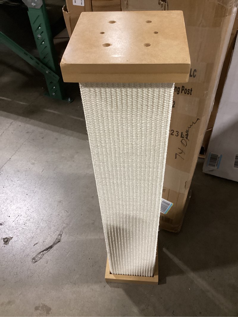 Condition photo showing Good Condition for smartcat ultimate scratching post – beige, large 32 inch tower - sisal fiber, simple design - for all cats