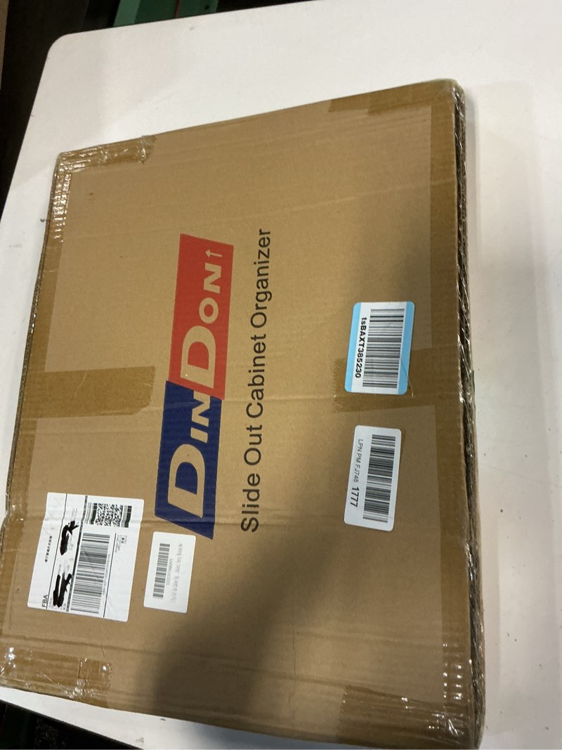 Condition photo showing New/Like New for DINDON 1 Tier Pull Out Cabinet Organizer (14" W x 21" D) Single Tier Heavy Duty Sliding Wood Drawer Under Cabinet Shelf Organization Storage 14" W x 21" D Oak Wood, 1 Tier