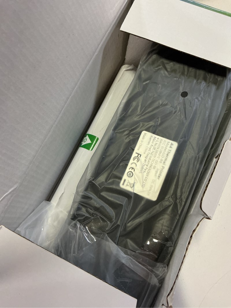 Condition photo showing New/Like New for portable printer for travel bluetooth,inkless travel printer,supports thermal us letter & a4 & a5 & a6 & a7 & receipt paper,compatible with phone & laptop and tablet,with 3 thermal paper rolls.