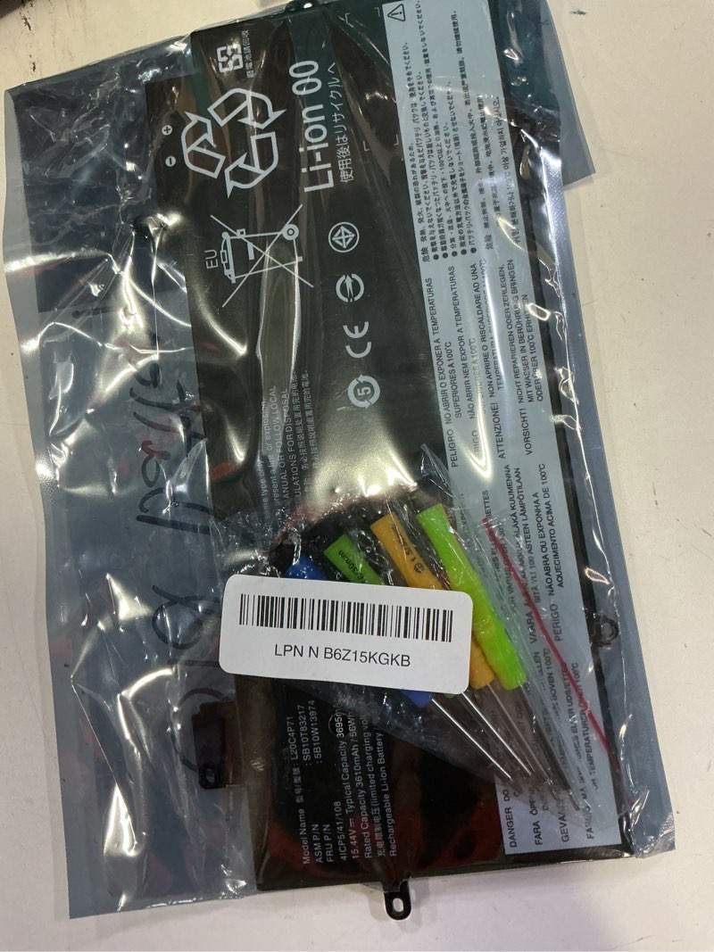 Condition photo showing As Is for l20c4p71 sb10t83217 5b10w13974 laptop battery replacement for lenovo thinkpad x1 carbon 9th gen 10th gen x1 yoga 6th 7th gen 2021 series l20m4p71 l20d4p71 l20l4p71 sb10t83216 5b10w13973 5b10w13975