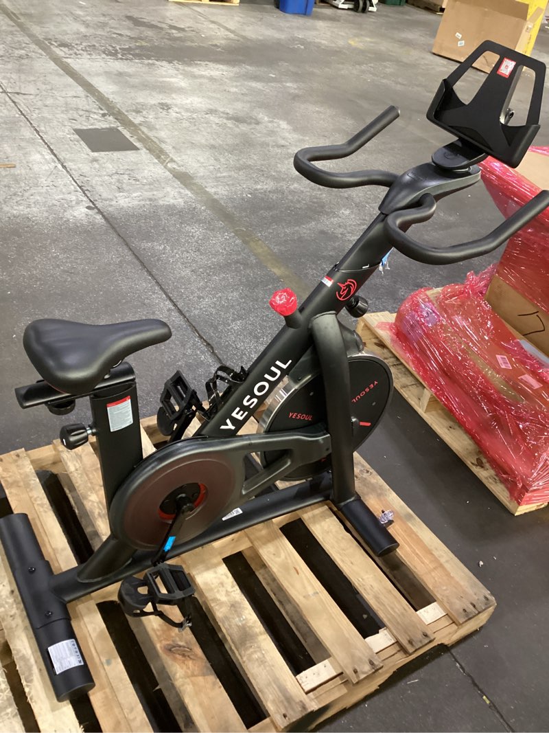 yesoul black exercise bike for home,smart white cycling bike magnetic stationary bike, low noise indoor cycling bike for home gym electric stationary bike with tablet mount & comfortable seat cushion for women apartment workout bike for fitness