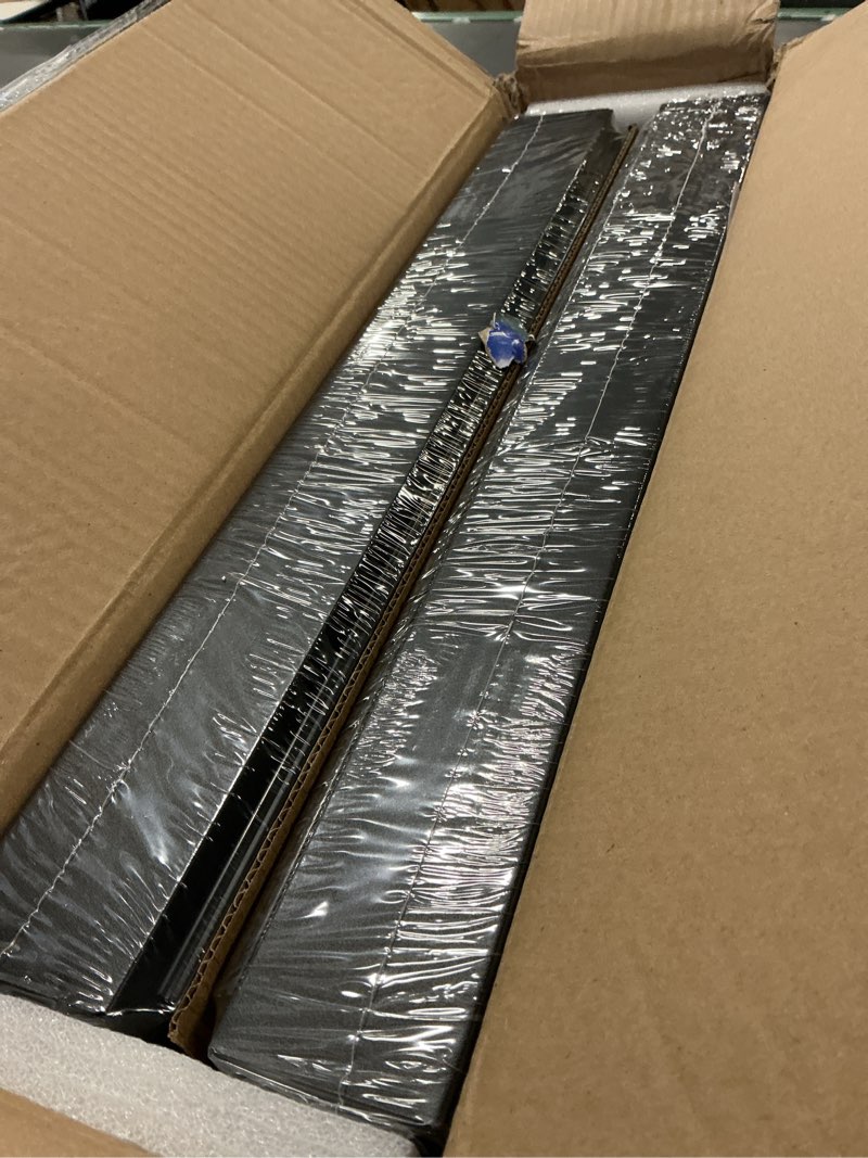 Condition photo showing New/Like New for 2 Pack Pull Out Cabinet Organizer,21" Deep Slide Out Drawer Organizers,No Drill Pull Out Drawers Adhesive with Nano Compatible Framed Cabinets Shelves for Kitchen Pantry Adjustable Width Black 21"D x12.4"-20.47"W (2 Pack)