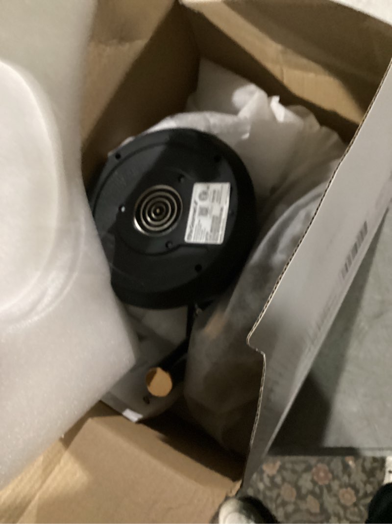 Condition photo showing As Is for elite gourmet ekt3001 1l digital water kettle, 304 stainless steel interior, programmed temperatures, keep warm function, cordless, 360° base, auto off & audible indicator, matte black copper