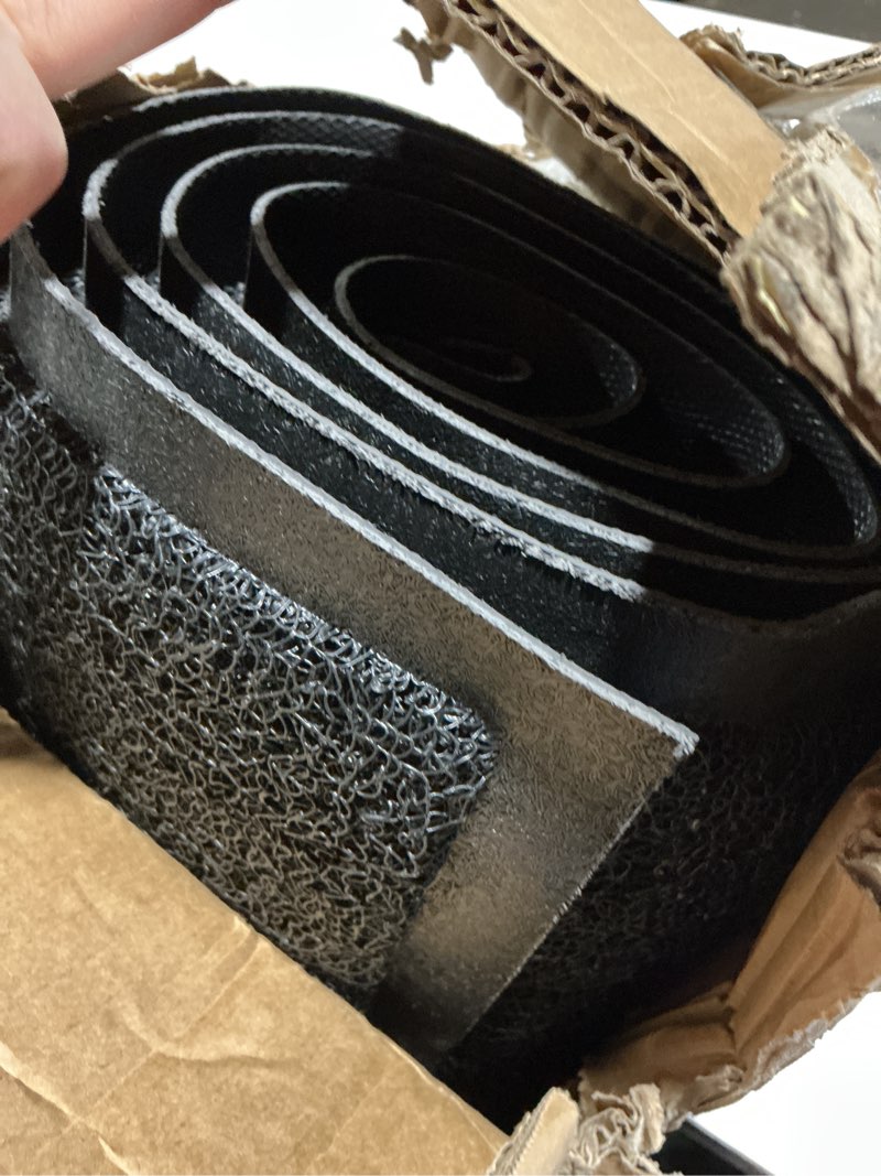 Condition photo showing Good Condition for front door mat outside entrance, 72" x 48" doormat outdoor indoor entrance, non slip indoor mats for entryway, heavy duty waterproof low profile welcome mat for entry, patio, high traffic areas 72" x 48" black mesh