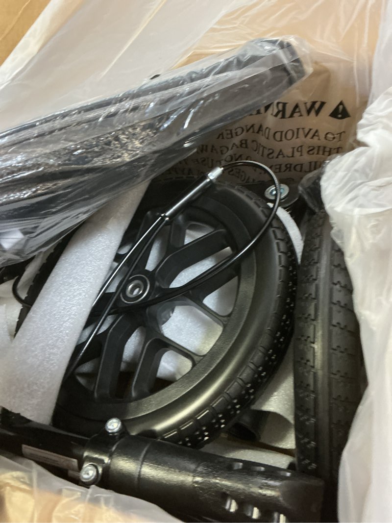 Condition photo showing New/Like New for Deluxe Medical Scooter Double Handbrake, All Terrain Steerable Knee Scooter Crutch Alternative, for Adults Injured Ankle & Foot Recovery in Blacks