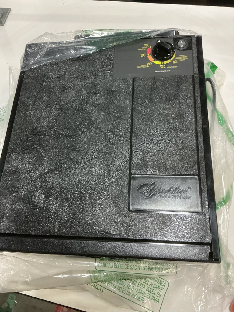 Condition photo showing Good Condition for Excalibur Electric Food Dehydrator Machine 4-Tray with Adjustable Thermostat, Accurate Temperature Control and Fast Drying with 4 Square Feet of Drying Space, 250-Watts, Black Classic Series 4-Tray