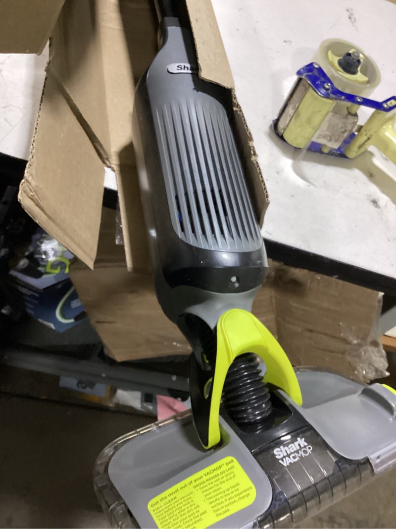 Condition photo showing Good Condition for shark vacmop cordless hard floor cleaner, vacuum and spray mop, powerful suction, lightweight, led headlights, includes 4 disposable pads, 12oz multi-surface cleaning solution, gray, vm252 gray - 4 pads