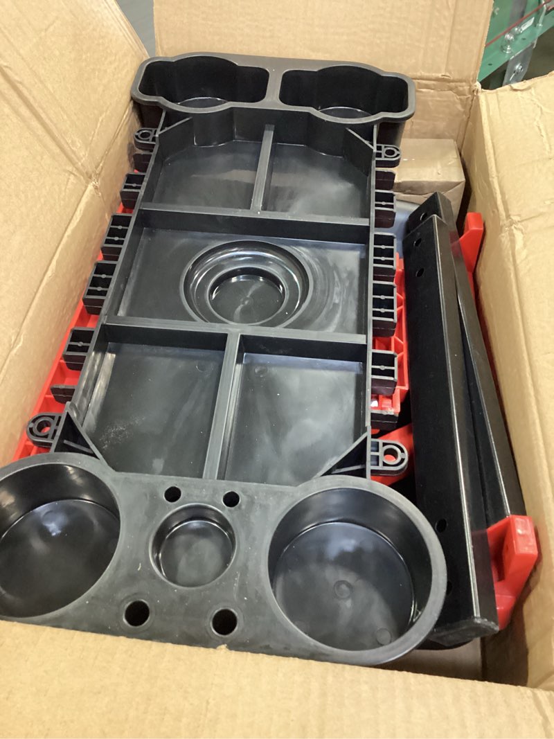 Condition photo showing Good Condition for ROBLOCK Durable Mechanic Stool Chair With Wheels, Heavy Duty Garage Shop Rolling Seat, Car Detailing Creeper With Tool Tray for Workshop, Auto Repair Shop and Home