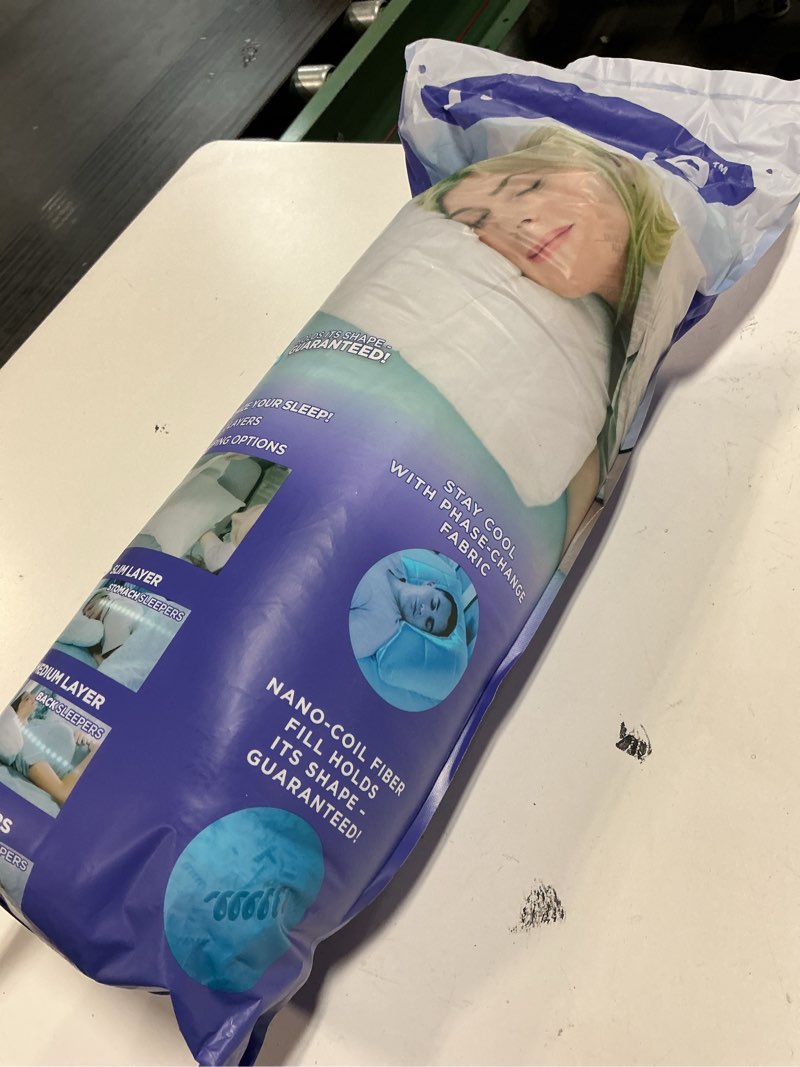 Condition photo showing New/Like New for nuzzle queen size adjustable firm pillow – hotel luxury neck support, height adjust soft cooling pillow for back, stomach or side sleepers-home gift queen size (set of 1) white