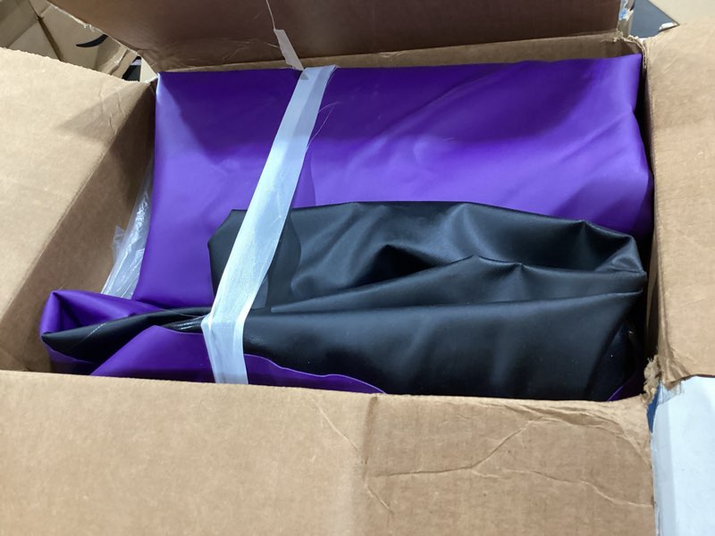 Condition photo showing Good Condition for vofitny gymnastics tumbling equipment air barrel inflatable octagon tumbler roller back-bend trainer cheerleading without pump black/purple no pump 4'l x 3'd