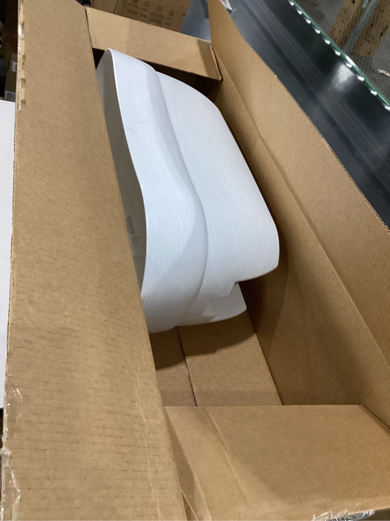 Condition photo showing Good Condition for bloomers railing planter with drainage holes – 24" weatherproof resin planter – polyethylene plastic - white white 24.3 × 10.5 × 9.5 inches