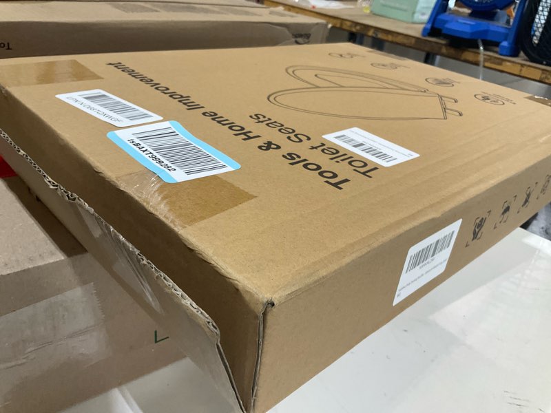 Condition photo showing Good Condition for huttdmel potty training seat built-in toilet seat, elongated toilet seat 18.5inch with baby seat 2 in 1 soft close quiet no slapping, magnetic absorption, easy installation for bottom fixing toilet white elongated 18.5inch with baby seat