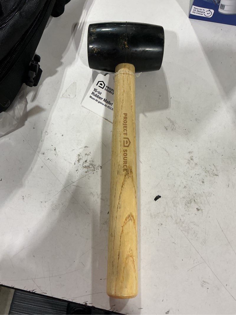 Condition photo showing Good Condition for project source 16 -oz rubber head wood handle rubber mallet