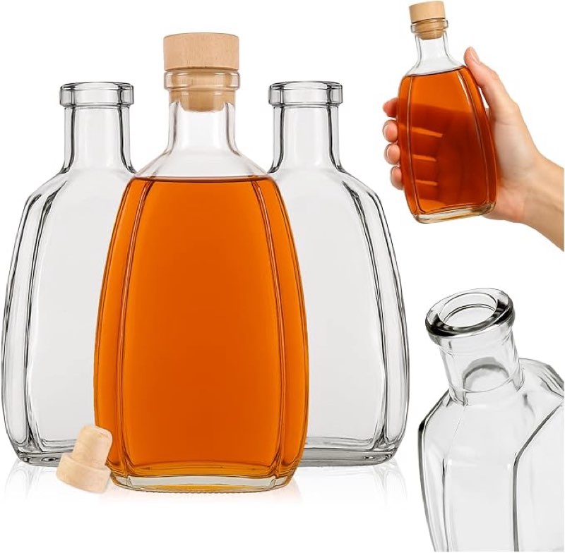 1 pcs ASTERIA Empty Wine Bottles - Wine Bottle Empty - Empty Wine Bottles Decoration - Bottles Empty - Glass Bottle Decoration - Empty Wine Bottles (250 ml _5x)