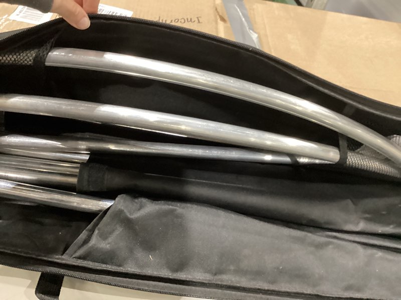 Condition photo showing As Is for MISSING PARTS 2 Packs Flag Pole Kit with Heavy Duty Ground Stake for Feather Flag Packed by Portable Durable Travel Bag,12 Feet Complete Swooper Flag Pole Kit for Business Advertising Flags Outdoor