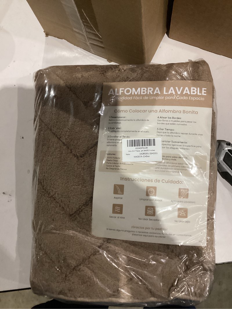 Condition photo showing New/Like New for Stiio Bathroom Rugs, Bath Mats for Bathroom, Extra Soft and Water Absorbent, Non Slip Washable Muddy Mat for Floor, Tub and Shower, Front Door Entrance Inside Doormat, 24x35 Inches Brown Taupe 2' x 2'11" (Rectangular)