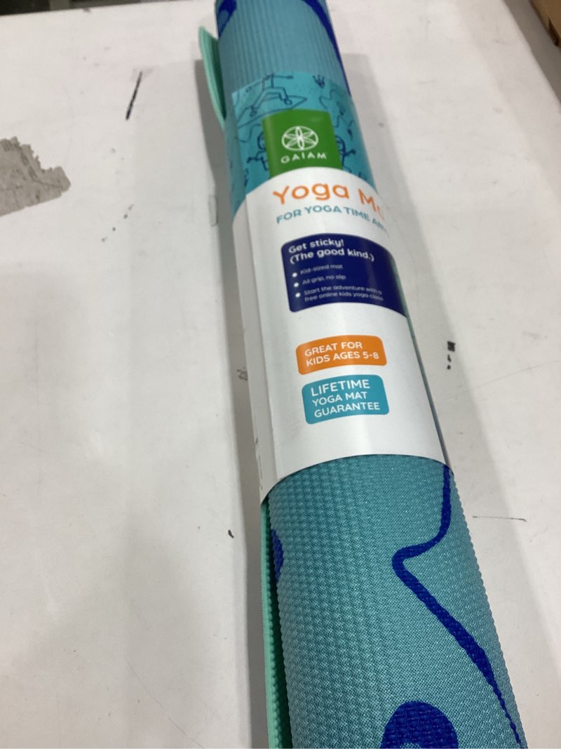 Condition photo showing Good Condition for gaiam kids yoga mat exercise mat, yoga for kids with fun prints - playtime for babies, active & calm toddlers and young children (60" l x 24" w x 3mm thick) seahorse