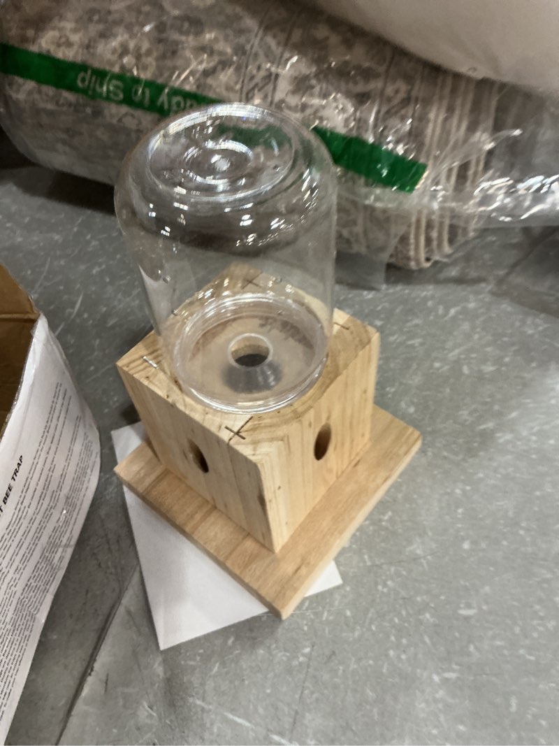 Condition photo showing Good Condition for 1 pcs wood carpenter bee trap for outside - best bee trap - nature hanging carpenter bee traps plastic jar outdoor - insect traps 1 pack
