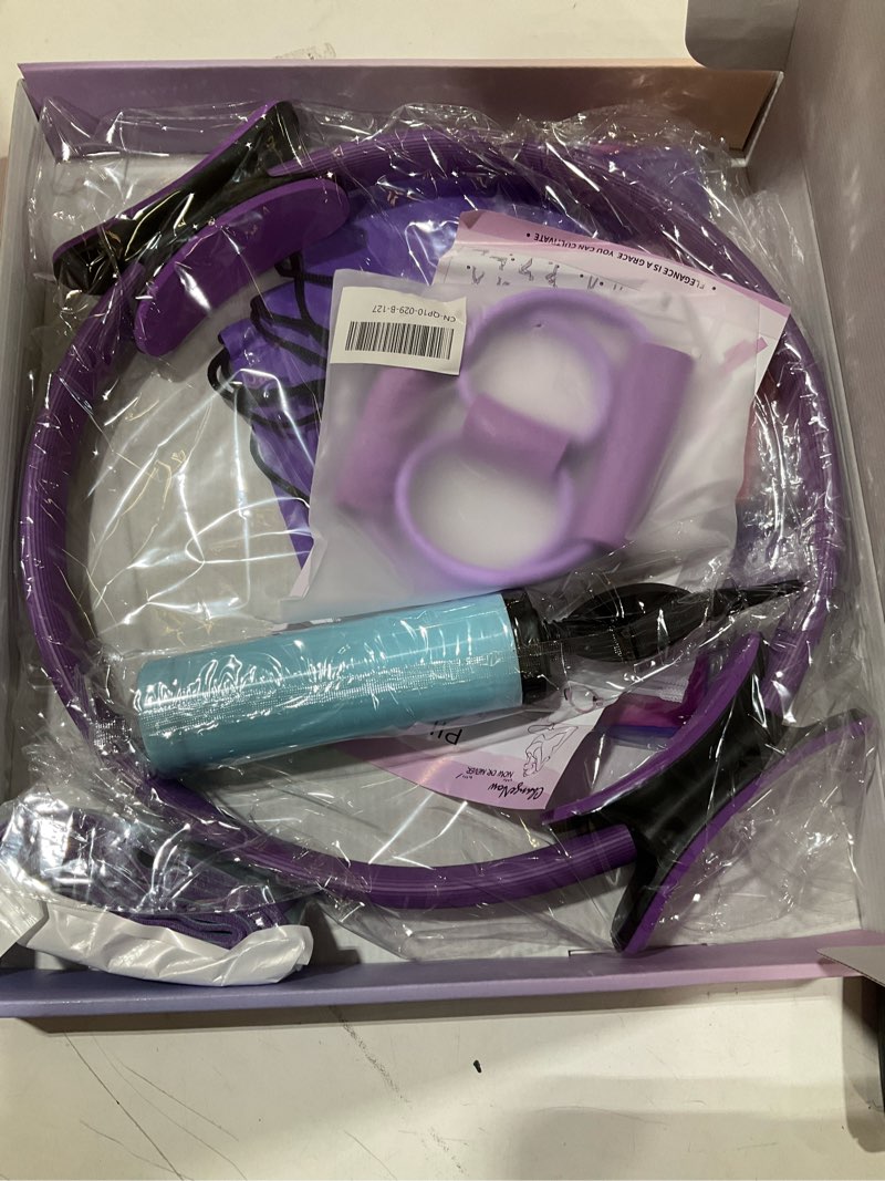 Condition photo showing Good Condition for targeted training pilates kit,upgraded pilates equipment for women with 14'' magic circle, figure 8 bands, pilates ball & bands to firm core, thighs, glutes & arms at home - workout guide included