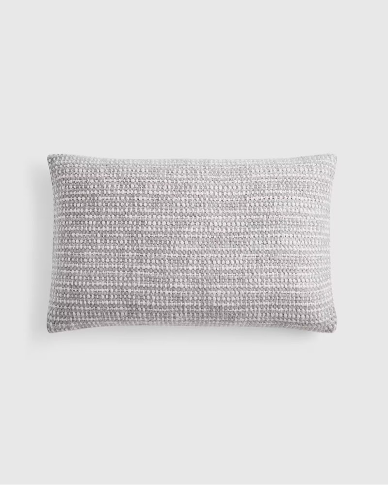 wool linen textured pillow cover gray 20x20 inches