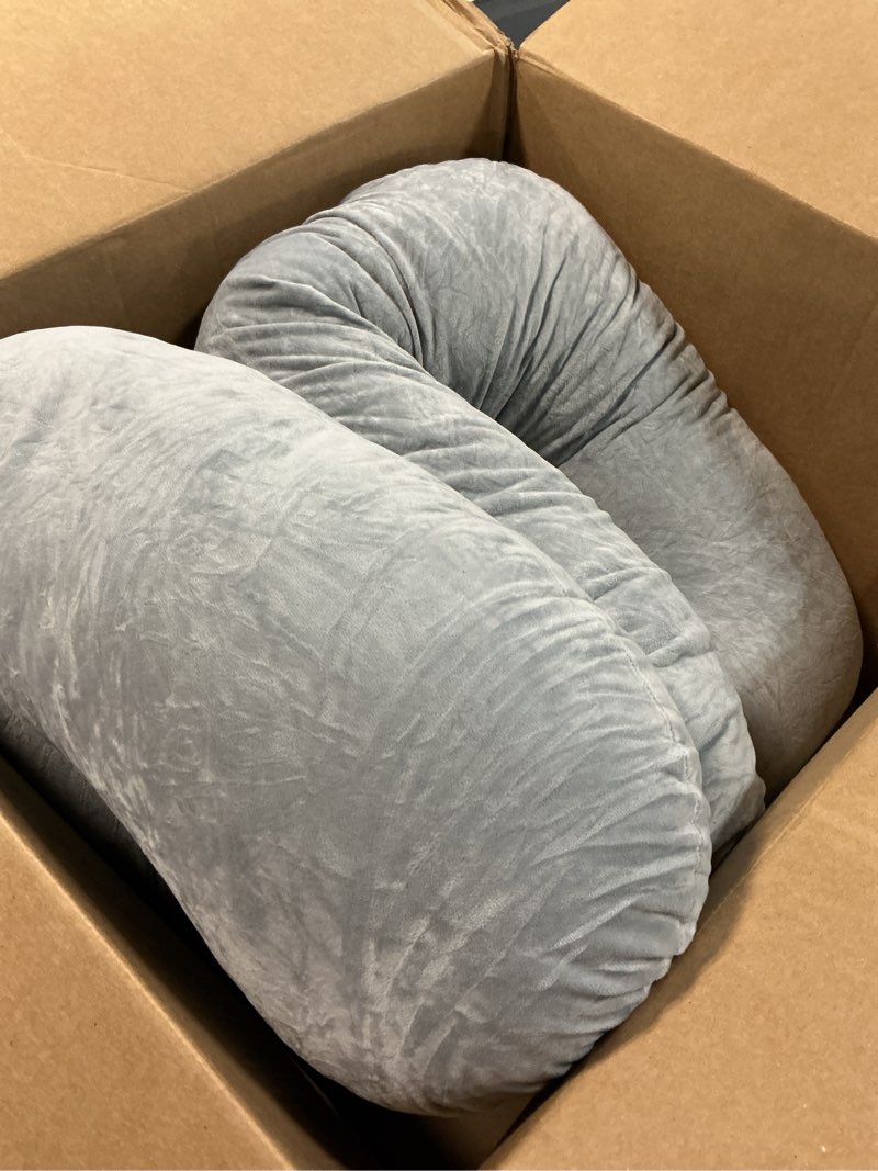 Condition photo showing Good Condition for momcozy pregnancy pillow for sleeping, dreamlign u pro maternity pillow with adjustable leg pillow, removable cover - support for back, hip, belly, legs for pregnant women, 50-72 inch full body pillow