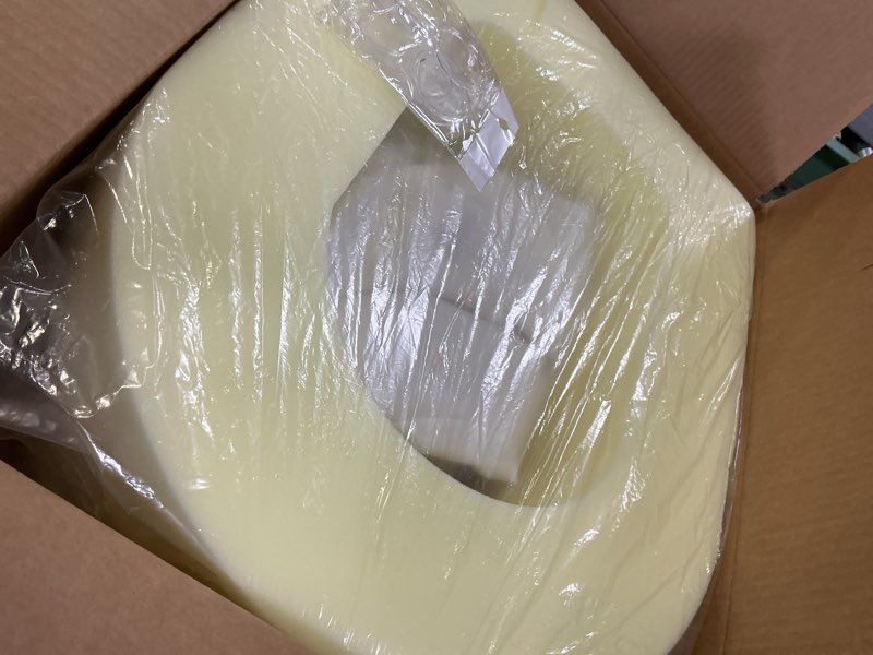 Condition photo showing Good Condition for MABOZOO 6-Inch Toilet Seat Cushion, PU Leather Padded Toilet Seat Riser for Seniors, Foam Commode Cushion for Elderly, White