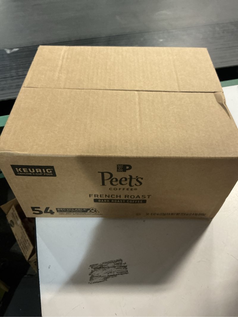 Condition photo showing New/Like New for ( best by 12/10/2025 ) Peet's Coffee, Dark Roast K-Cup Pods for Keurig Brewers - French Roast 54 Count (1 Box of 54) Packaging May Vary (B06VWK65H8)