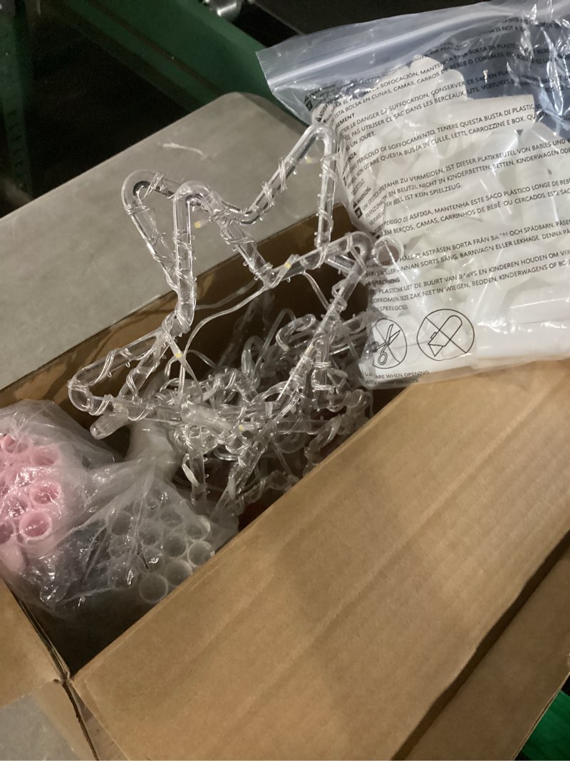 Condition photo showing Good Condition for Monobeach Princess Castle Play Tent for Girls - Large 55'' x 53'' Playhouse with Star Lights for Indoor and Outdoor Play 03 Pink Tent with Large Star Lights