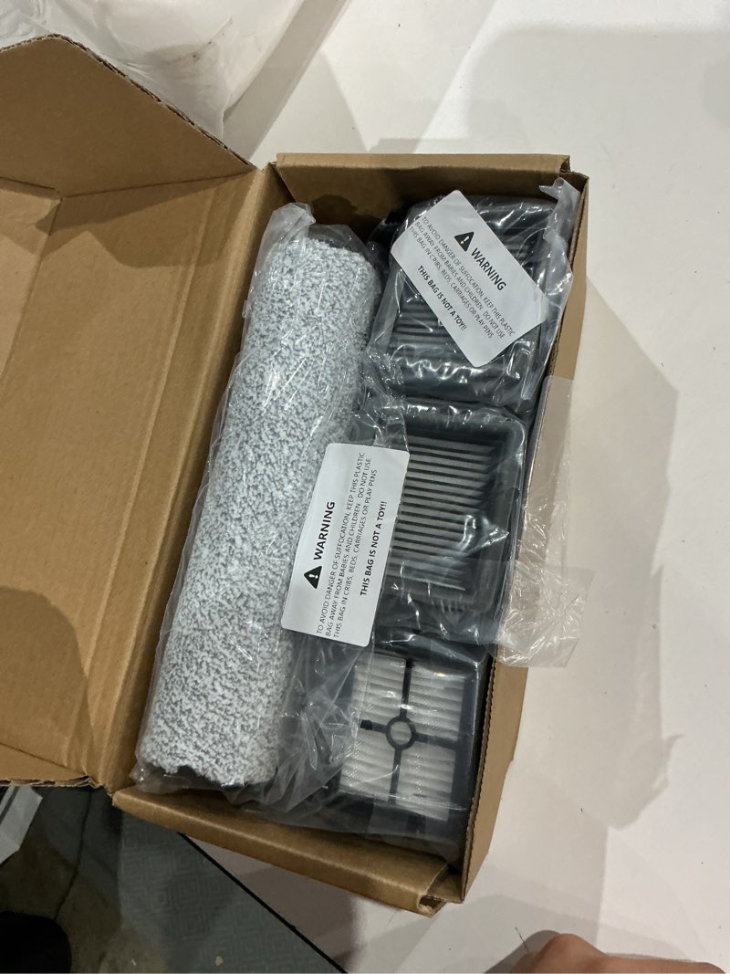 Condition photo showing New/Like New for keluke roller brush and filter replacement compatible with tineco ifloor 3/ floor one s3 cordless vacuum cleaner, replacement parts include 3 brush rollers, 3 filters