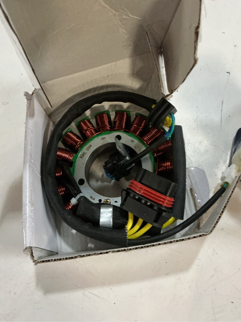 Condition photo showing As Is for 237878-s stator kit 15/20 amp for kohler kt715 kt725 kt730 kt735 kt740 kt745 zt730 zt740 7000 series engine with 32-584-06-s ignition coil module&spark plug