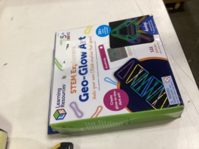 Condition photo showing Good Condition for Learning Resources STEM Explorers Geo-Glow Art Kit - Glow in The Dark Toys, Kids Art Display, Homeschool, Fine Motor Skills, Critical Thinking for Kids
