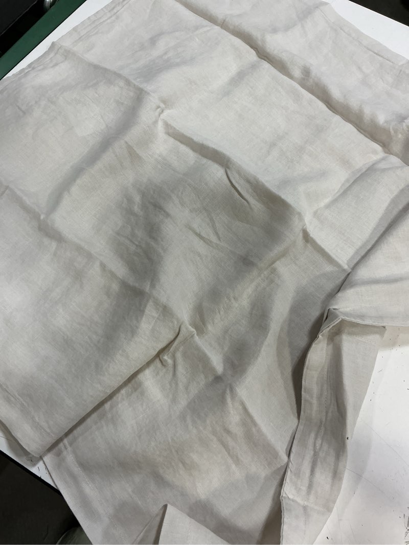 Condition photo showing Good Condition for quince, european linen euro sham (27”x27”)ivory