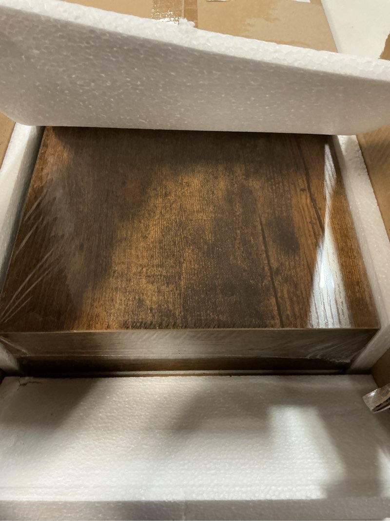 Condition photo showing Good Condition for QEEIG Floating Shelves for Wall 23.6" Long - Wall Mounted Shelf Bathroom Kitchen Living Room Bedroom Farmhouse Home Decor Display Bookshelf Large 23.6 x 9.3 inch Set of 2, Rustic Brown (008-60BN) 23.6" A. Brown