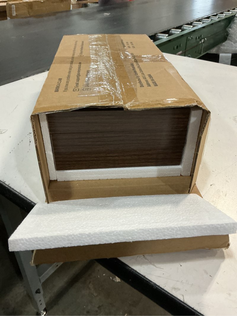 Condition photo showing Good Condition for bayka floating shelves for wall, wall mounted rustic wood shelves for bathroom, bedroom, living room, kitchen,small hanging shelf for books/storage/room decor (walnut-like, set of 3, 15.7in)