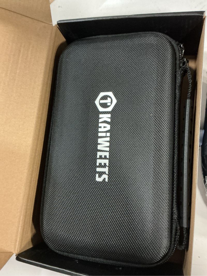 Condition photo showing New/Like New for kaiweets circuit breaker finder with lcd display, gfci outlet tester, electrical circuit tracer tool with ncv test & flashlight, includes carrying case and adapters- kt301p