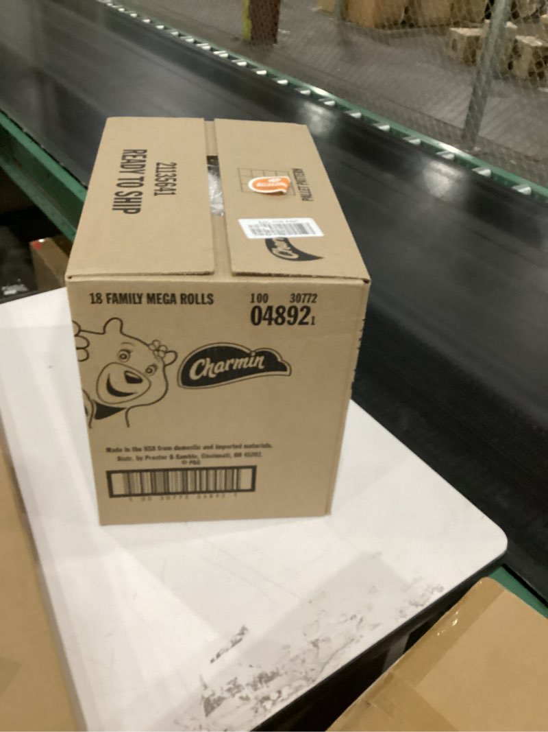 Condition photo showing New/Like New for Charmin 18 family mega rolls