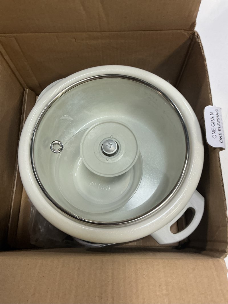 Condition photo showing As Is for aroma housewares 4-cups (cooked) / 1qt. rice & grain cooker (arc-302ngbl), blue
